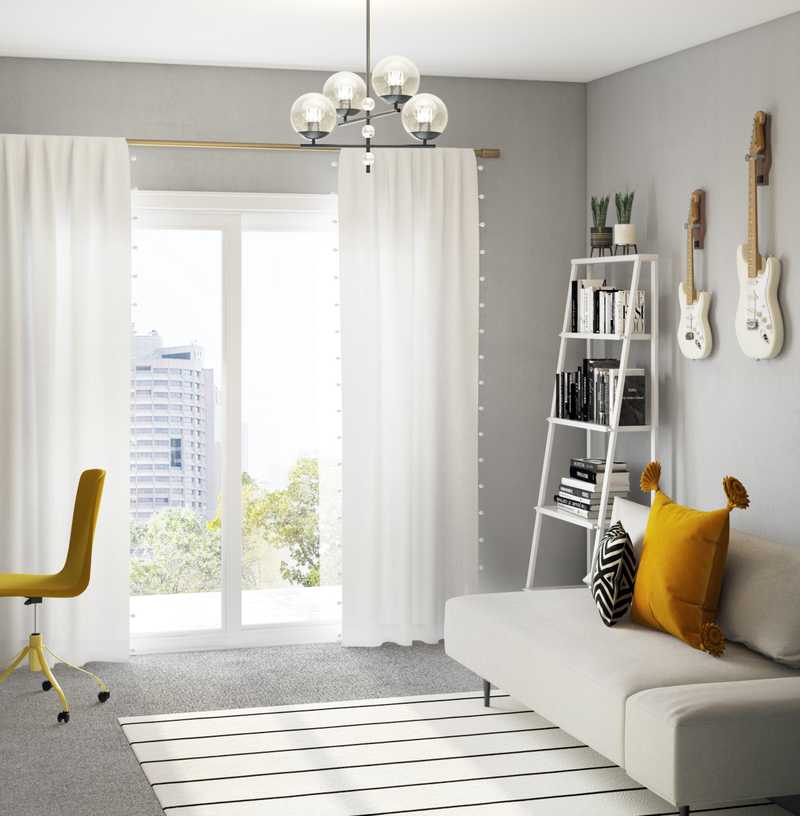 Modern, Bohemian Office Design by Havenly Interior Designer Abi