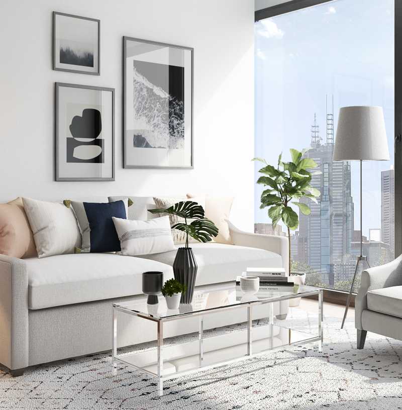 Contemporary, Bohemian Living Room Design by Havenly Interior Designer Melisa