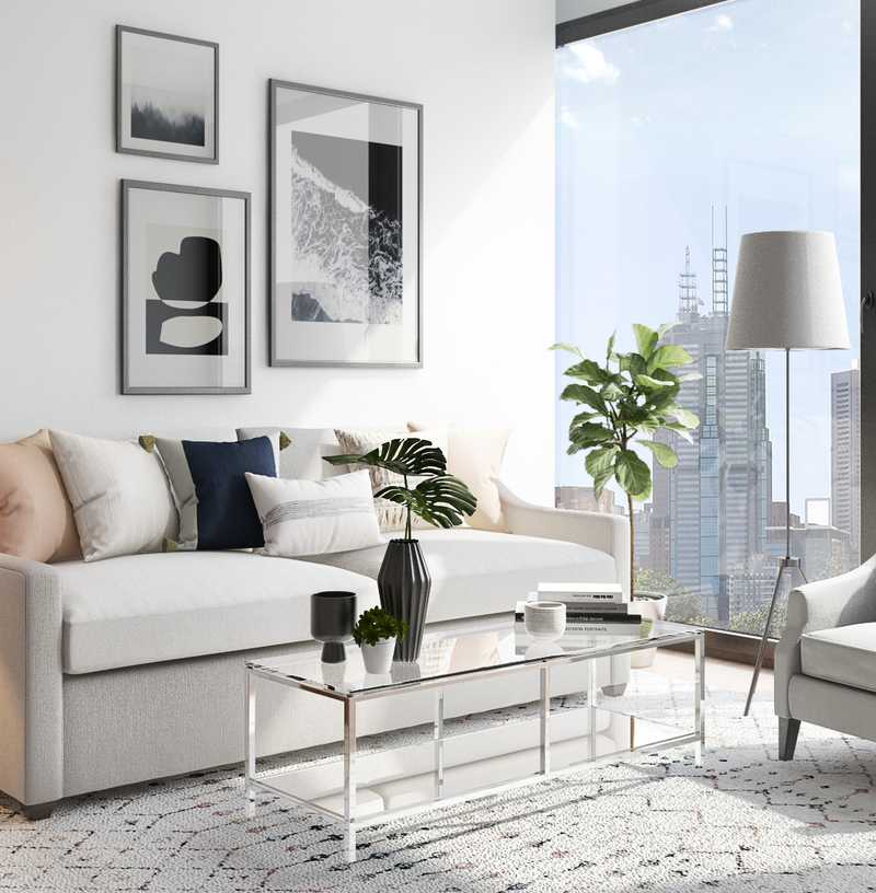 Contemporary, Bohemian Living Room Design by Havenly Interior Designer Melisa