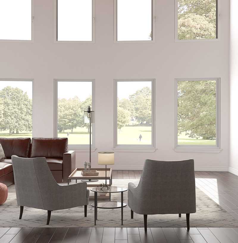 Contemporary, Coastal, Farmhouse, Global Living Room Design by Havenly Interior Designer Edith