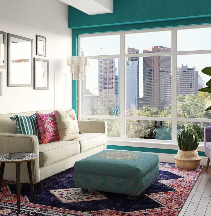 Eclectic, Global Living Room Design by Havenly Interior Designer Natalie