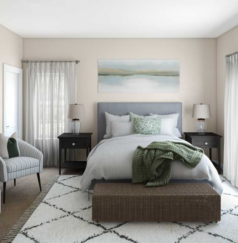 Coastal, Rustic Bedroom Design by Havenly Interior Designer Austin