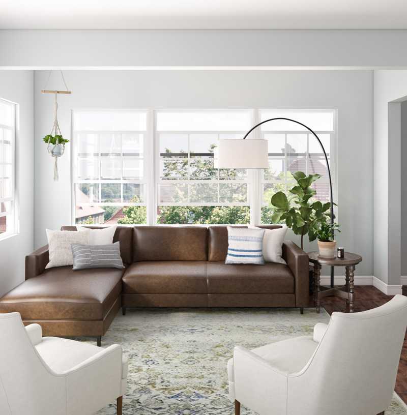Transitional Living Room Design by Havenly Interior Designer Jodi