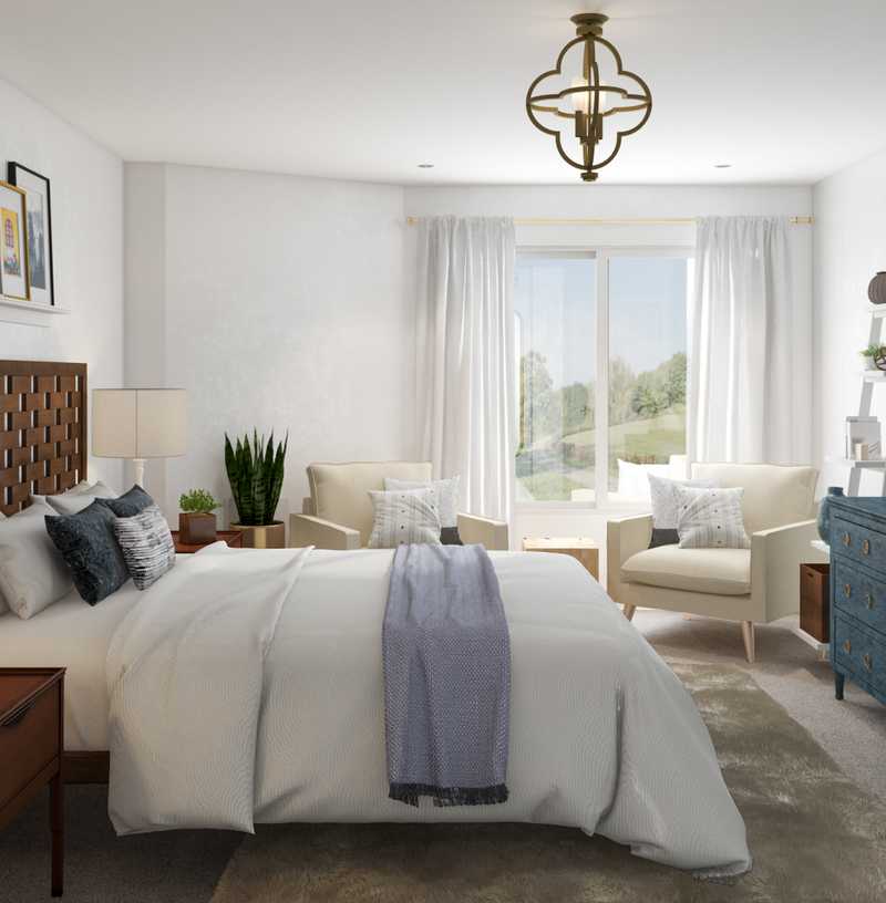 Modern, Bohemian, Midcentury Modern Bedroom Design by Havenly Interior Designer Dezirae