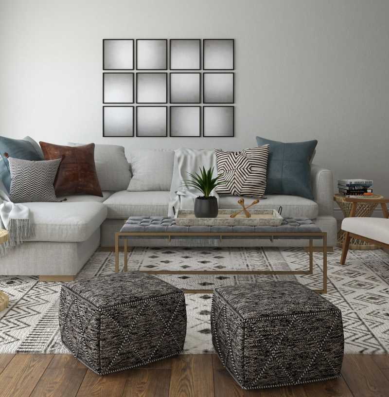 Modern, Rustic Living Room Design by Havenly Interior Designer Robyn