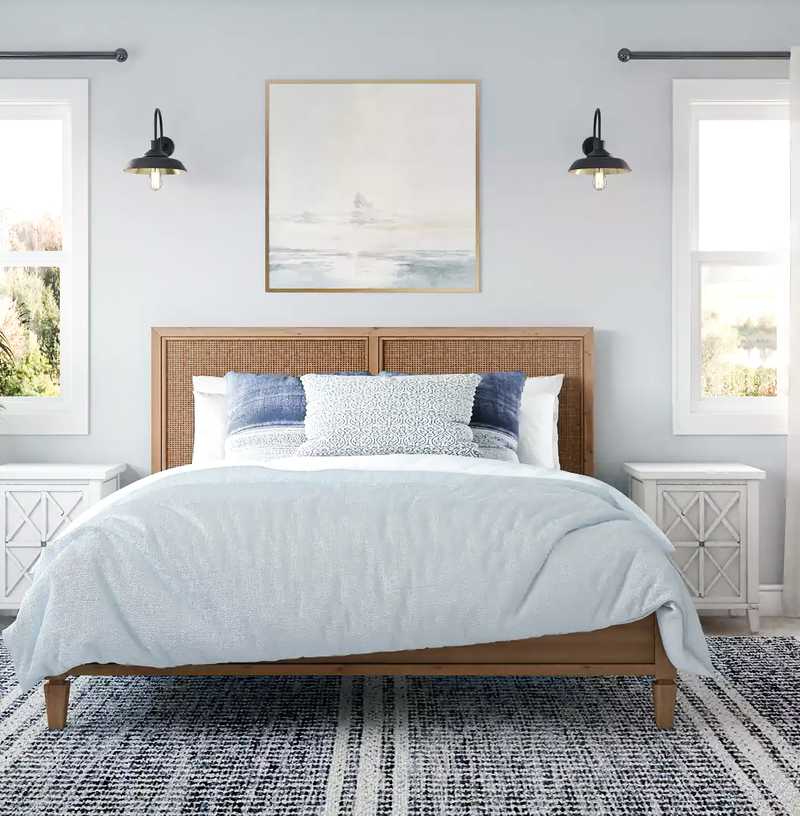 Coastal, Farmhouse Bedroom Design by Havenly Interior Designer Mariel