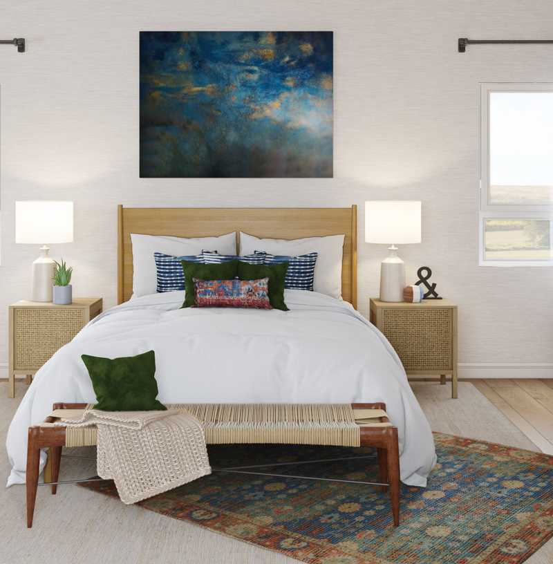Modern, Bohemian Bedroom Design by Havenly Interior Designer Madison