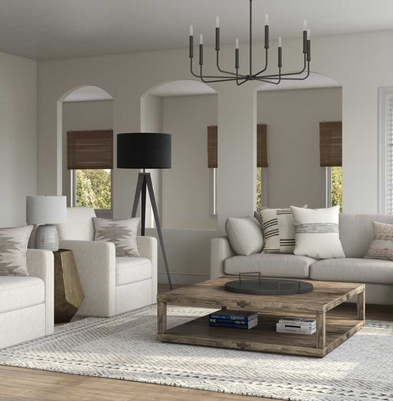 Modern, Coastal, Farmhouse, Rustic Living Room Design by Havenly Interior Designer Ciara