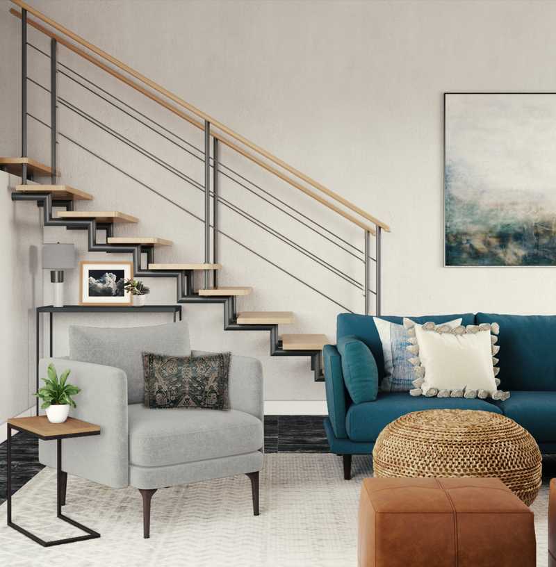 Eclectic, Bohemian Living Room Design by Havenly Interior Designer Natalie