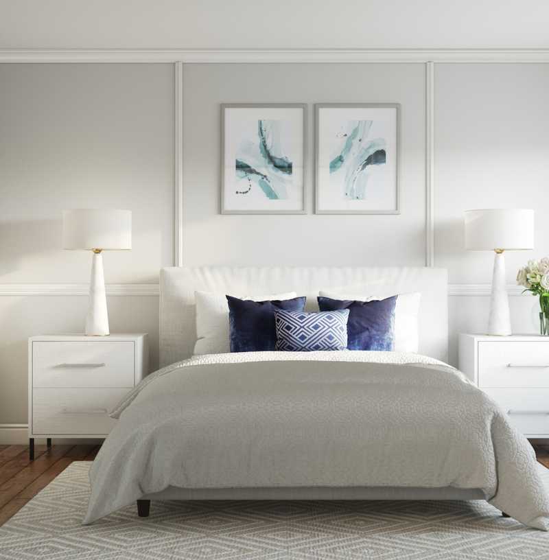 Contemporary, Modern, Midcentury Modern, Scandinavian Bedroom Design by Havenly Interior Designer Anna