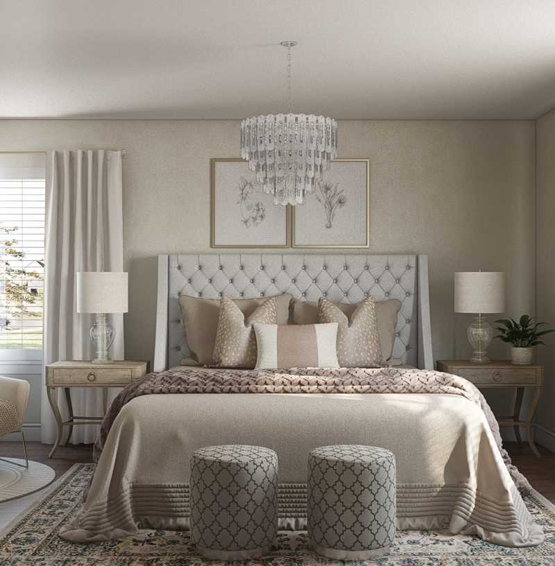 Classic, Coastal, Glam, Traditional Bedroom Design by Havenly Interior Designer Emily