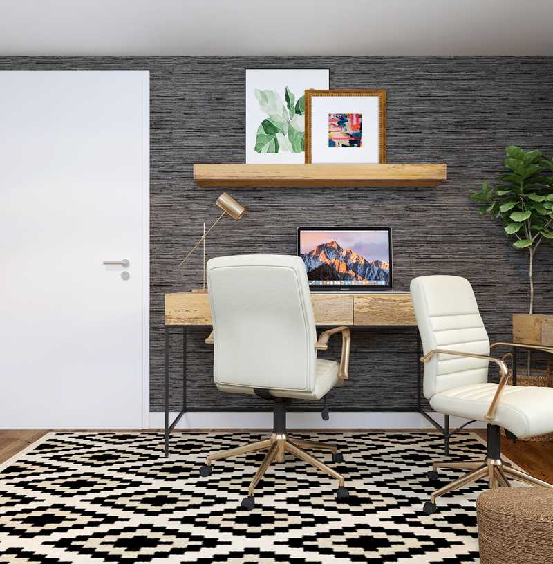 Contemporary, Eclectic Office Design by Havenly Interior Designer Kaity