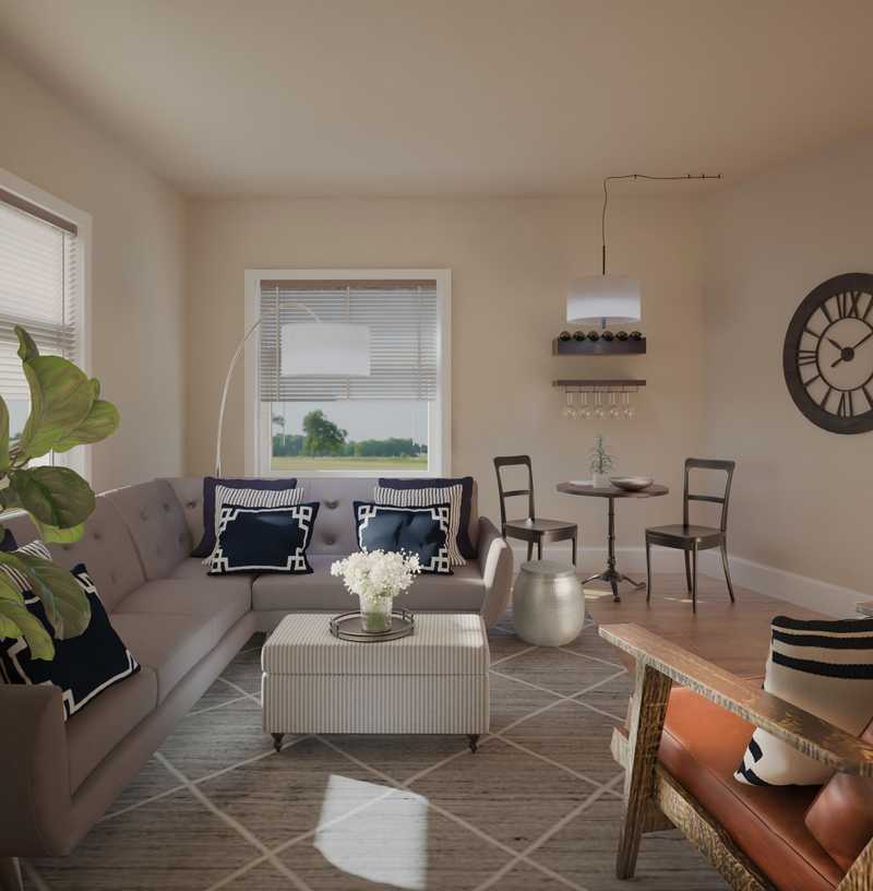 Eclectic, Minimal Living Room Design by Havenly Interior Designer Alissa