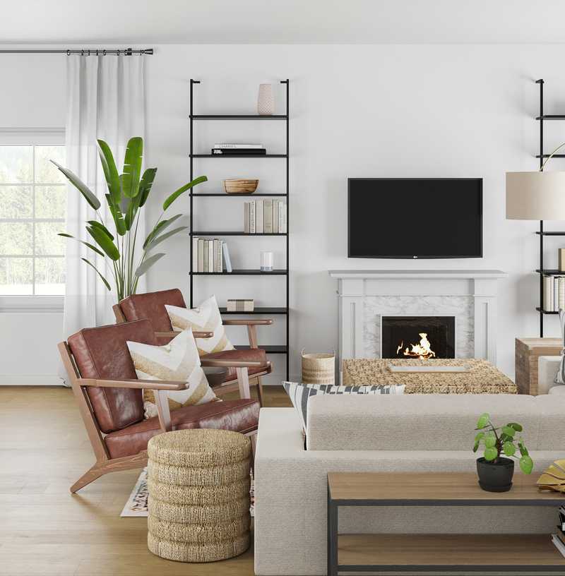 Contemporary, Rustic, Global Living Room Design by Havenly Interior Designer Amanda