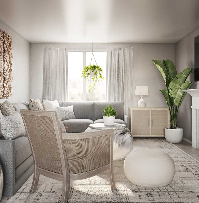 Eclectic, Rustic, Scandinavian Living Room Design by Havenly Interior Designer Hayley