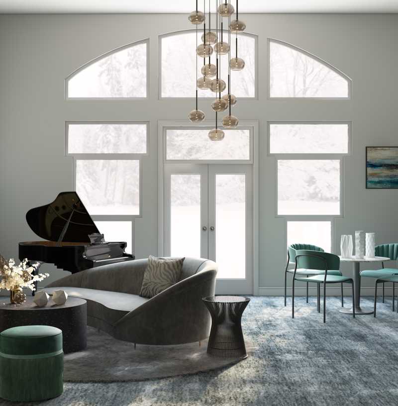 Modern, Eclectic, Glam Living Room Design by Havenly Interior Designer Waleska
