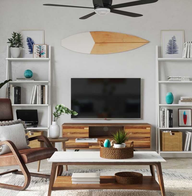 Eclectic, Bohemian, Midcentury Modern Living Room Design by Havenly Interior Designer Amanda