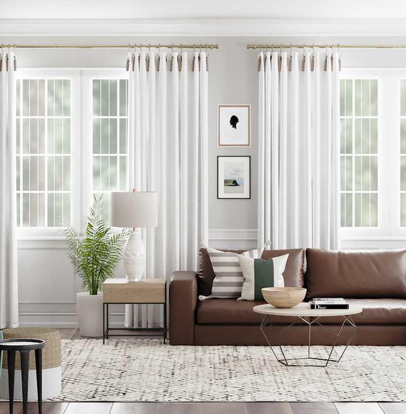 Modern, Industrial, Rustic Living Room Design by Havenly Interior Designer Matthew