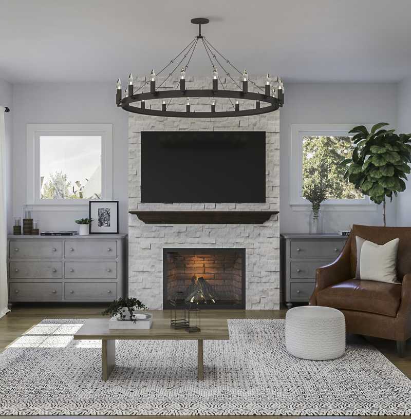 Farmhouse, Rustic Living Room Design by Havenly Interior Designer Nicole