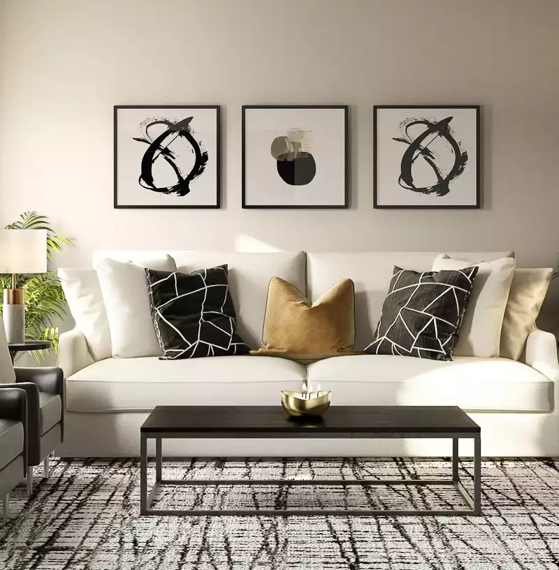Contemporary, Modern, Transitional, Midcentury Modern Living Room Design by Havenly Interior Designer Danielle