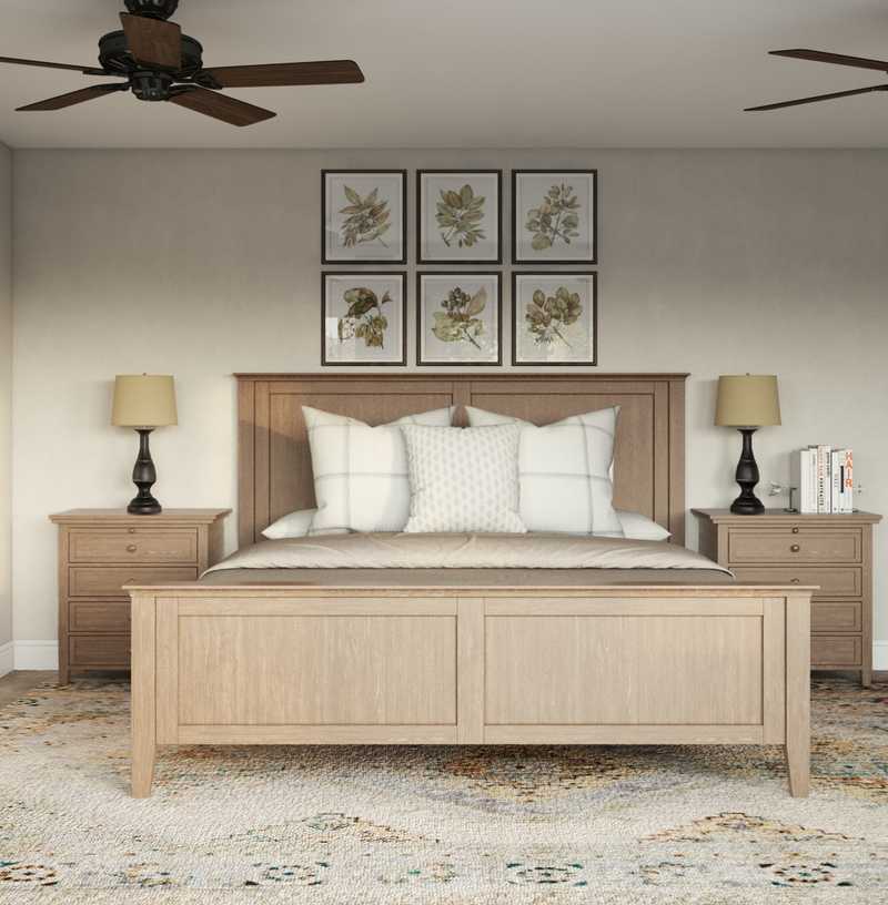 Farmhouse, Rustic Bedroom Design by Havenly Interior Designer Sawyer