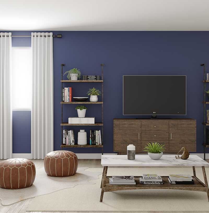 Modern, Industrial, Midcentury Modern Living Room Design by Havenly Interior Designer Andrea