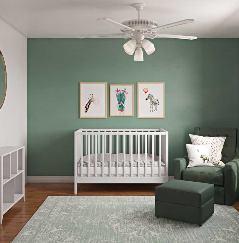 Contemporary, Bohemian Nursery Design by Havenly Interior Designer Alyssa