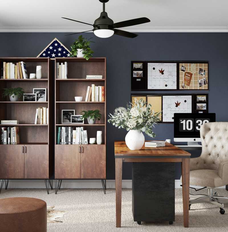 Modern, Rustic Office Design by Havenly Interior Designer Nicolle