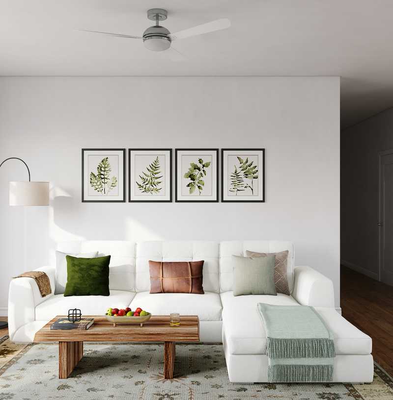 Eclectic, Midcentury Modern Living Room Design by Havenly Interior Designer Ash