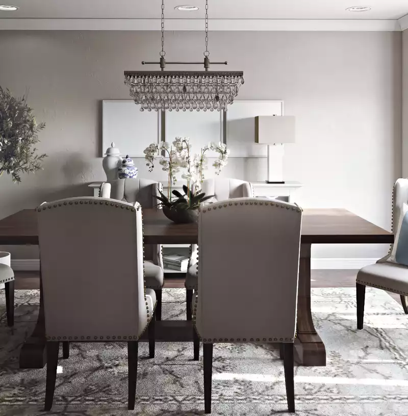 Classic, Transitional Dining Room Design by Havenly Interior Designer Libby