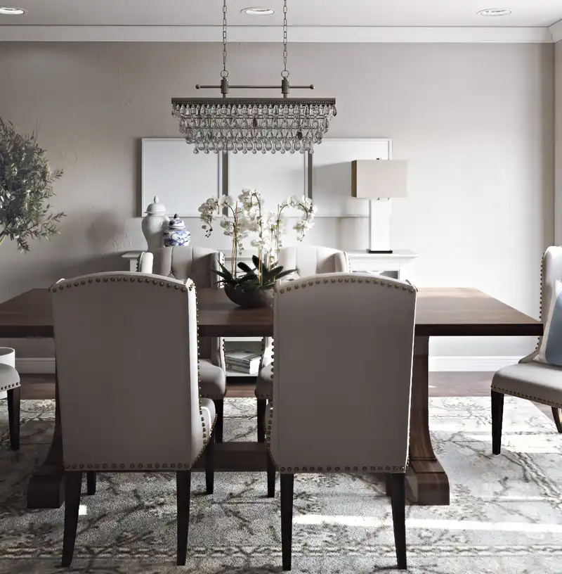 Classic, Transitional Dining Room Design by Havenly Interior Designer Libby