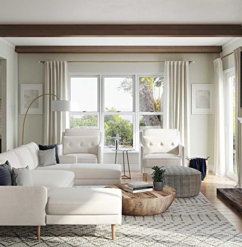 Modern, Bohemian, Minimal, Scandinavian Living Room Design by Havenly Interior Designer Brit