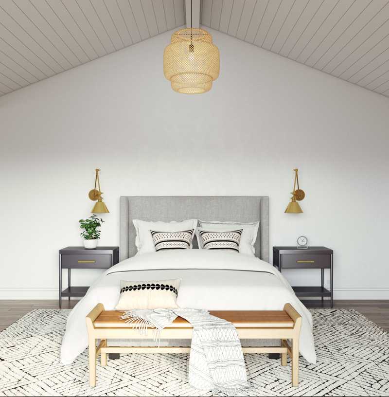 Modern, Bohemian, Scandinavian Bedroom Design by Havenly Interior Designer Andrea