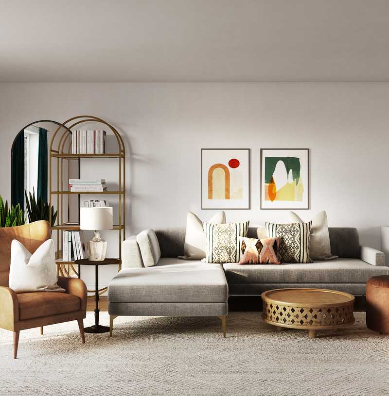 Midcentury Modern Living Room Design by Havenly Interior Designer Shirley