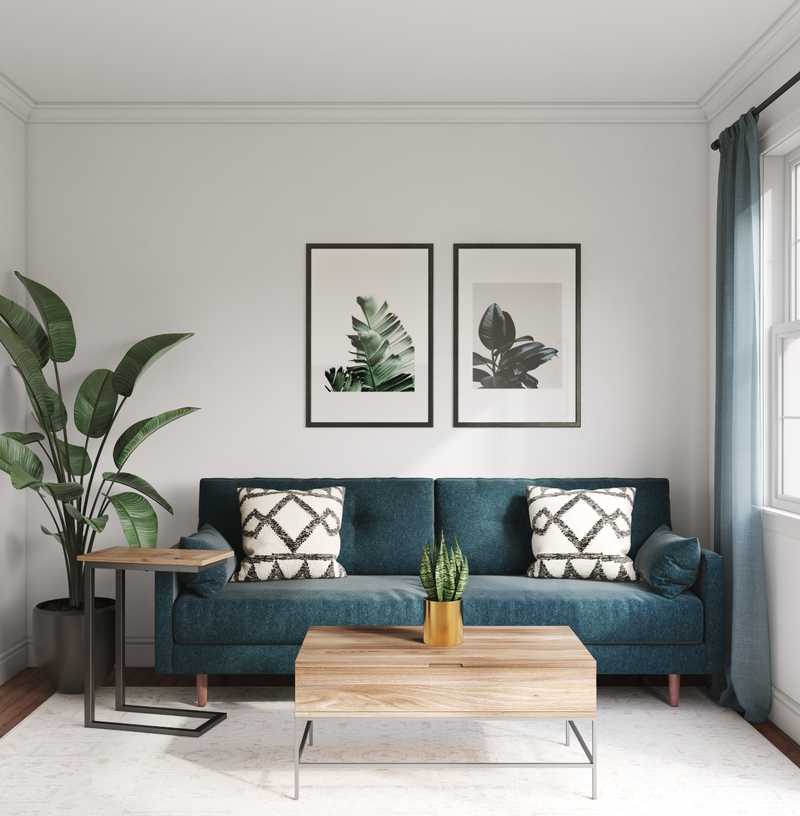 Modern, Midcentury Modern Living Room Design by Havenly Interior Designer Sarah