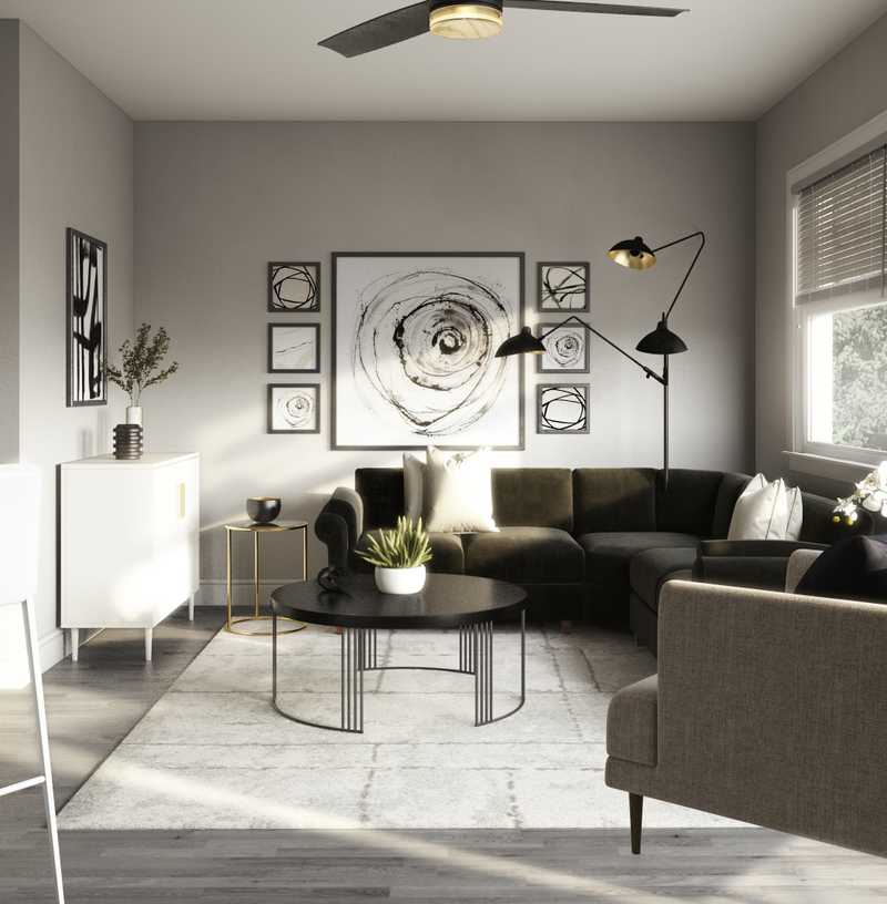 Contemporary, Classic, Glam Living Room Design by Havenly Interior Designer Fendy