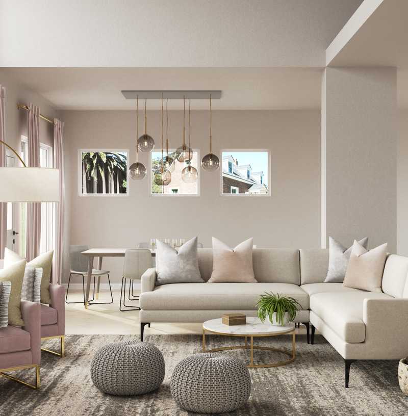 Modern, Minimal Living Room Design by Havenly Interior Designer Karen