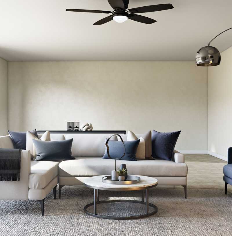 Modern, Minimal Living Room Design by Havenly Interior Designer Karen