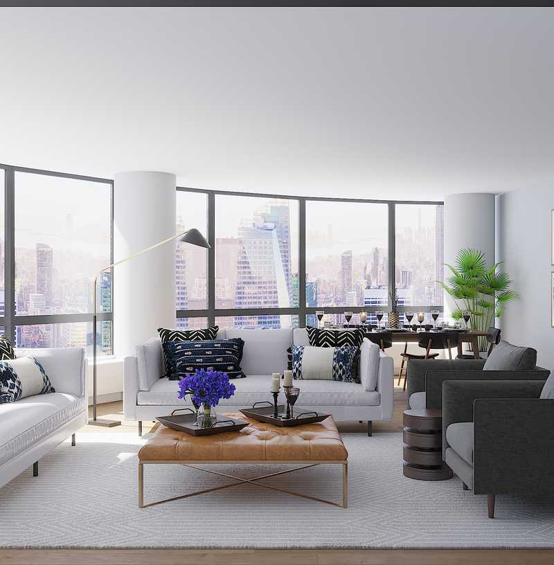 Midcentury Modern, Minimal Living Room Design by Havenly Interior Designer Brady