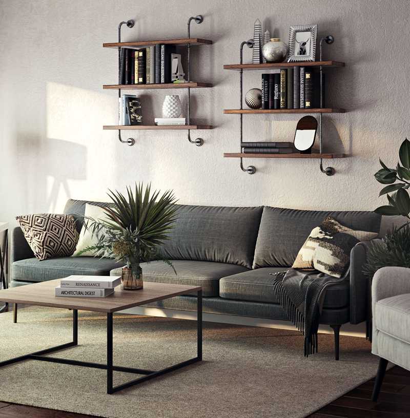 Modern, Rustic Living Room Design by Havenly Interior Designer Tabithalynn