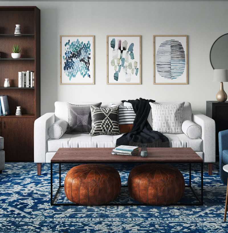 Modern, Coastal Living Room Design by Havenly Interior Designer Dani