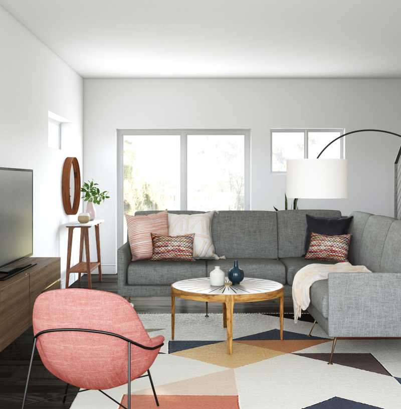 Eclectic, Midcentury Modern, Scandinavian Living Room Design by Havenly Interior Designer Jacqueline