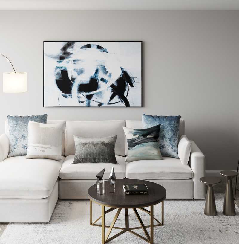 Modern, Minimal Living Room Design by Havenly Interior Designer Roxy