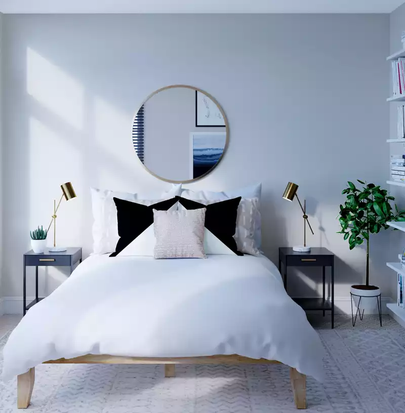 Bohemian, Midcentury Modern, Minimal Bedroom Design by Havenly Interior Designer Amy