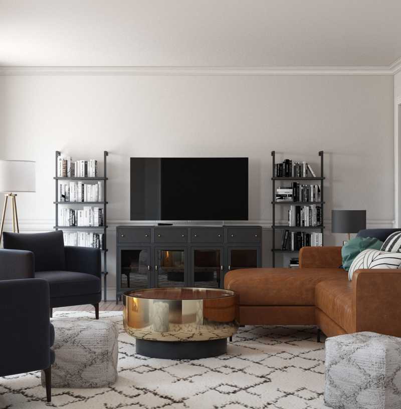 Modern, Rustic, Midcentury Modern Living Room Design by Havenly Interior Designer Sydney