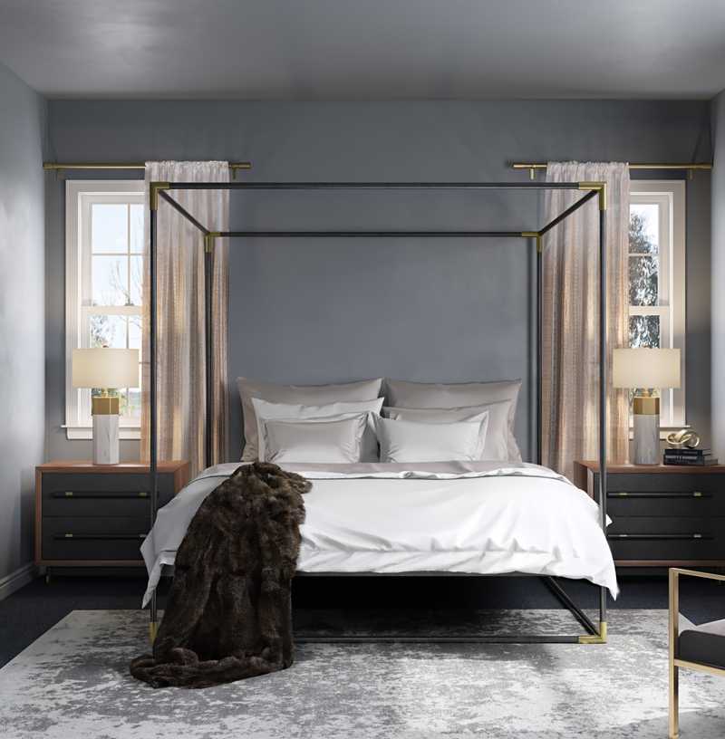 Modern, Glam, Midcentury Modern Bedroom Design by Havenly Interior Designer Natalie
