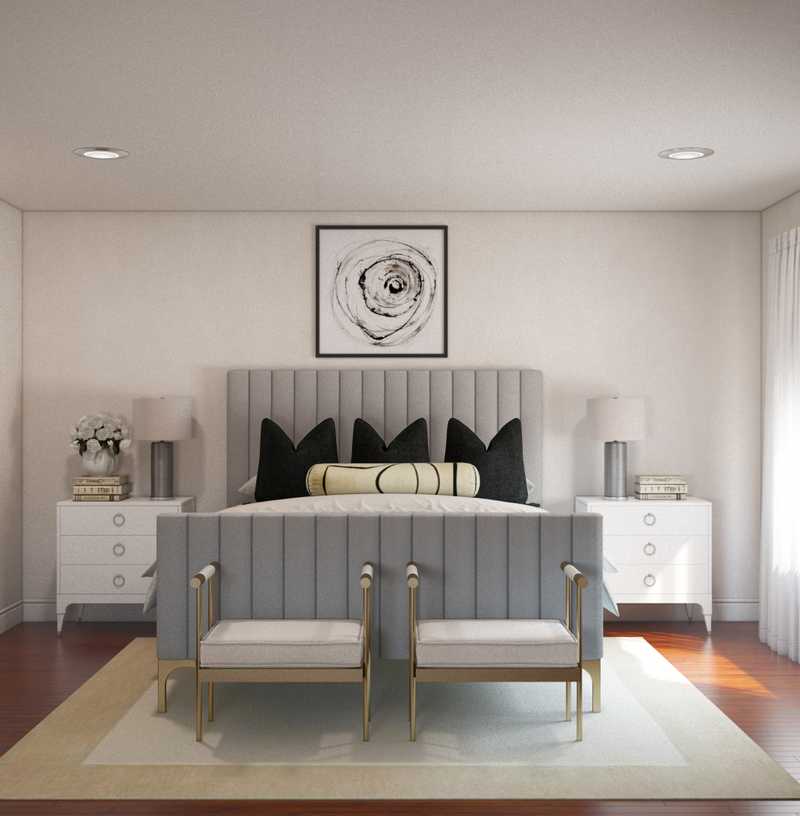 Contemporary, Glam Bedroom Design by Havenly Interior Designer Linlee