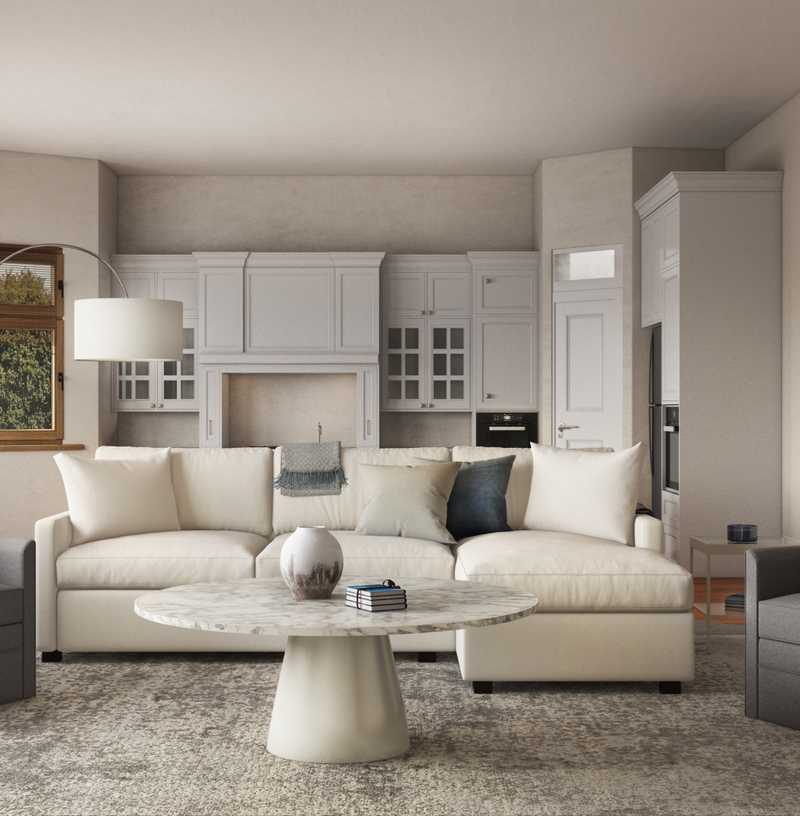 Modern, Glam, Rustic Living Room Design by Havenly Interior Designer Laura