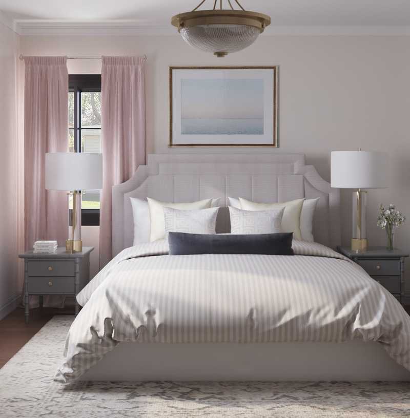 Contemporary, Eclectic, Glam, Classic Contemporary Bedroom Design by Havenly Interior Designer Ashley