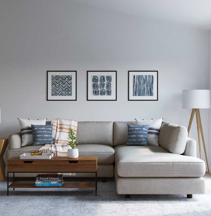 Contemporary, Modern, Scandinavian Living Room Design by Havenly Interior Designer Rachel